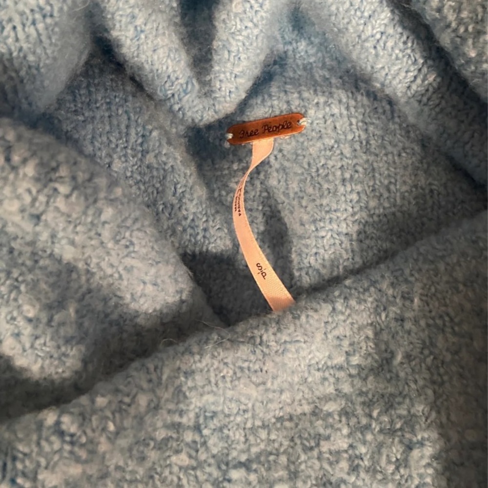 SOLD Free People Blue Turtleneck Sweater - Picture 2 of 2